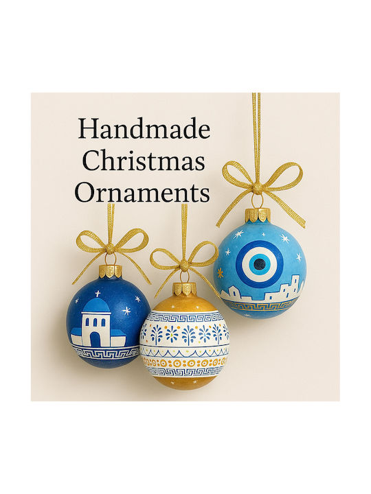 Mini Hängendes Kugel Ornament Ornament Blau 5cm