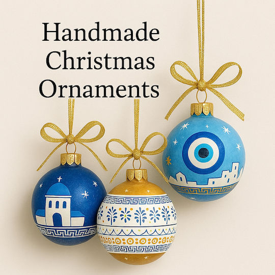 Mini Hängendes Kugel Ornament Ornament Blau 5cm