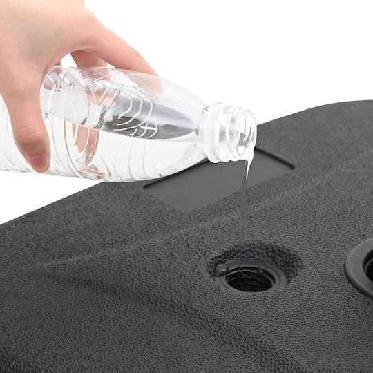 Outdoor Umbrella Base Vidaxl 28 Kg of Sand or 24 Liters of Water Black