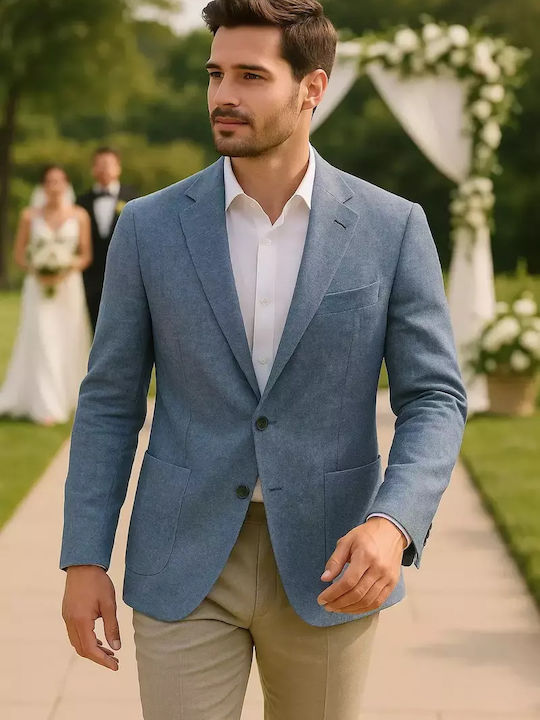 Vară Sacou bărbați Light Blue