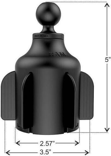 Ram Mounts Ram X-grip 7"-8" Tablets Ram Stubby Cup Holder Base