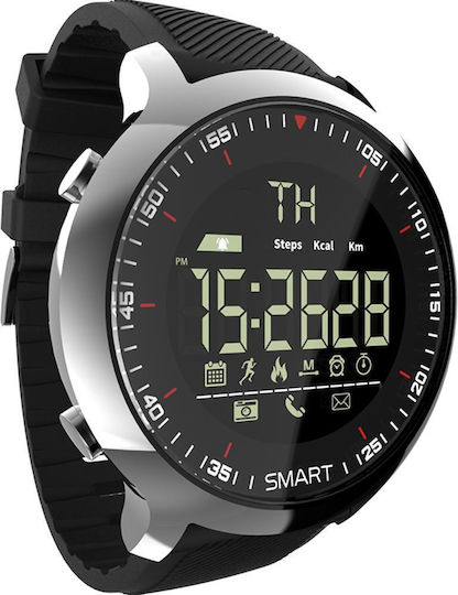 Lokmat MK18 Smartwatch με Παλμογράφο (Μαύρο)