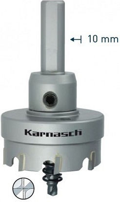 Karnasch Hole Saw for Metal and Plastic with Guide