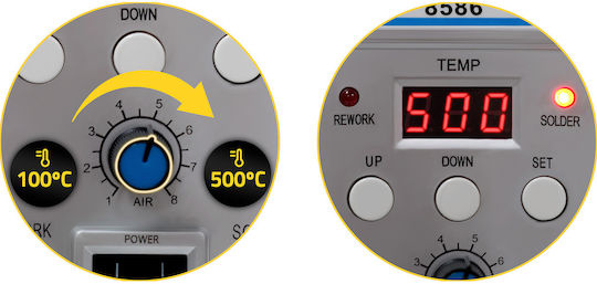 700w Soldering Station Hm-294 2 In 1 5 Nozzles Lcd 230v