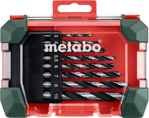 Metabo Σετ 8 Τρυπάνια για Ξύλο, Γυαλί και Πλακίδια