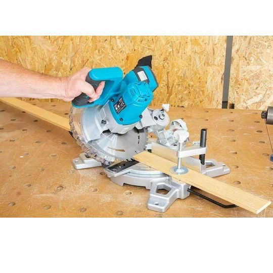 Dedra Miter Saw Battery with Cutting Disc Diameter 210mm, Laser Guide & Cutting Speed 3300rpm