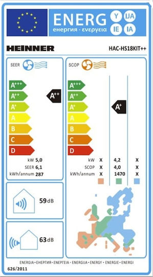 Heinner Κλιματιστικό Inverter 18000 BTU A++/A+