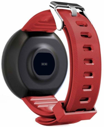 Smartwatch με Παλμογράφο (Κόκκινο)