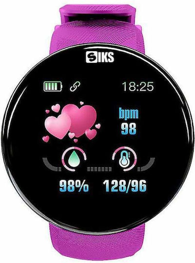 Smartwatch με Παλμογράφο (Μωβ)