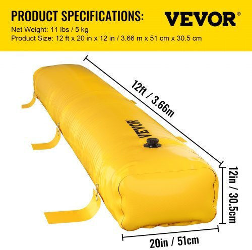 Vevor Flood Barrier 3.6m X 30cm Reusable Water Barrier Home Garage F12ft20in12in76frv0