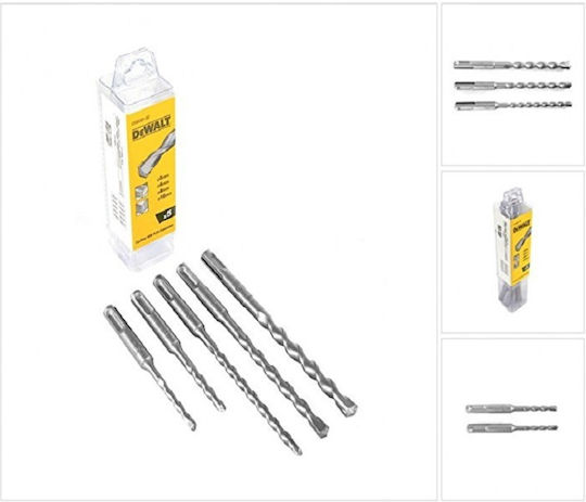 DEWALT Σετ 5 Διαμαντοτρύπανα με SDS Plus Στέλεχος για Δομικά Υλικά