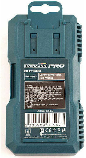 Bormann BHT1360 Σετ 35 Τρυπάνια HSS Τιτανίου για Μέταλλο και Ξύλο