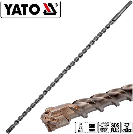 Yato X-Tip Diamond-Tipped Core Drill 14x1000mm Carbide with SDS Plus Drill Top for Masonry 14mm