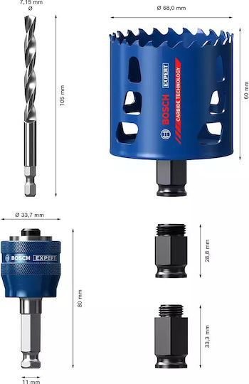 Bosch Hole Saw Expert Tough Material for Wood and Metal