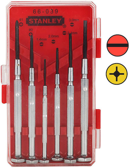 Stanley Set Precision Screwdrivers with 6 Interchangeable Tips
