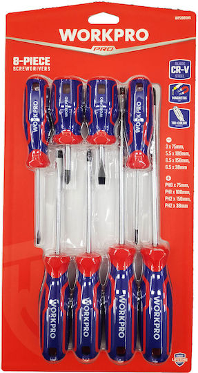 WorkPro Set 8 Magnetic Screwdrivers