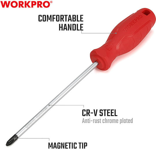 WorkPro Μαγνητικό Κατσαβίδι Καστάνιας