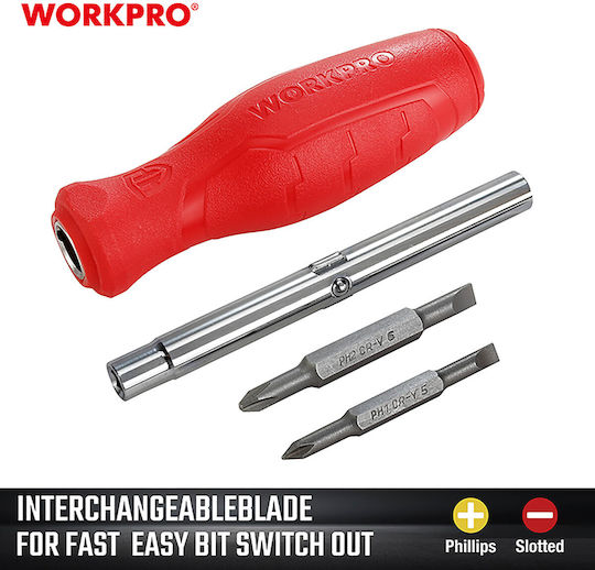 WorkPro Screwdriver with Interchangeable Tips