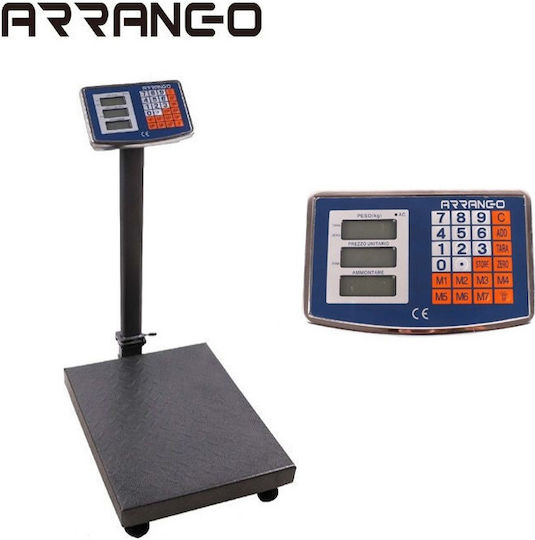Arrango Arrancio Elektronisch Balkenwaage mit Säule mit einer Wiegekapazität von 100kg und einer Unterteilung von 50gr