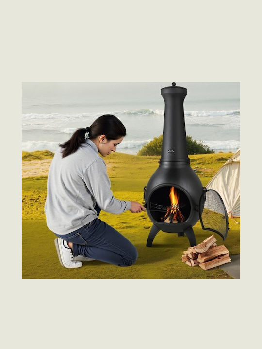 Vevor Firepit Black 43x42x112cm