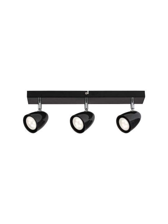 Rabalux Triple Spot with Socket GU10 in Black Color