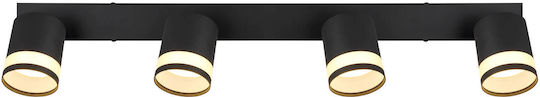 Globo Lighting Spot mit 4 Lichtern und mit Fassung null in Schwarz Farbe