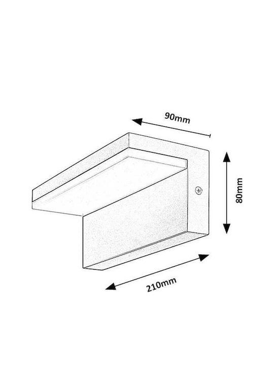 Rabalux Zaragoza Lumină de exterior montată pe perete LED IP54 10W
