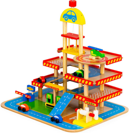 Garage Lift Ecotoys Cars Wood 3+ Years Multicolor