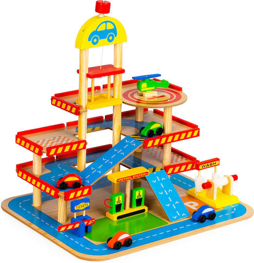 Garage Lift Ecotoys Cars Wood 3+ Years Multicolor
