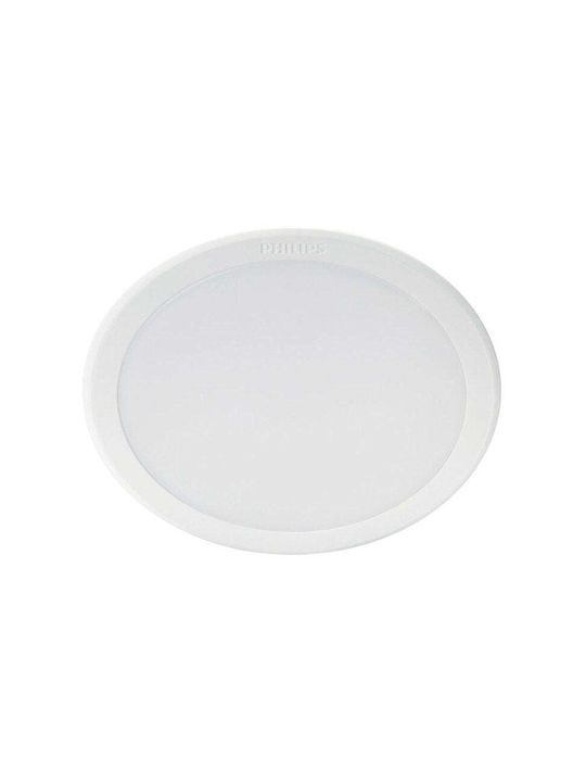 Philips Meson Rund Metallisch Einbau Spot mit integriertem LED und Natürliches Weißes Licht Weiß 14x14cm. 1Stück