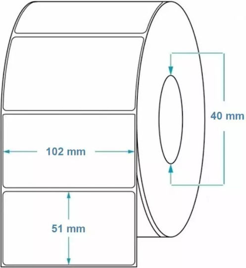 Epson Premium Matte 650 Αυτοκόλλητες Ετικέτες σε Ρολό για Εκτυπωτή Ετικετών 102x51mm