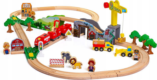 Set with Train made of Wood for 3+ years+ Years
