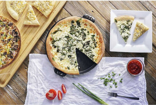 Camp Chef Placă de copt Plăci de copt pentru pizza cu Suprafață din Fontă Cositorit