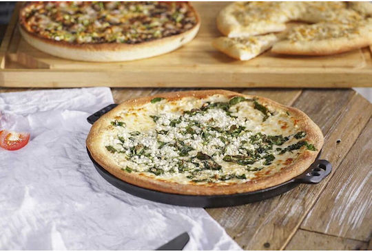 Camp Chef Placă de copt Plăci de copt pentru pizza cu Suprafață din Fontă Cositorit