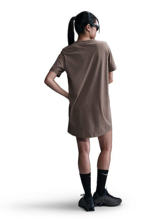 Nike Sportswear Knitted Athletic Brown Dress