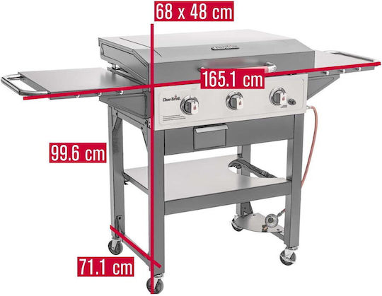 Char-Broil Griddle 3400 Ψησταριά Υγραερίου με 1 Εστία 12.3kW