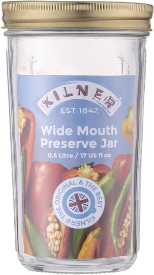 KIlner Kilner Ваза за Обща Употреба с Капак Стъклена Прозрачна 500ml