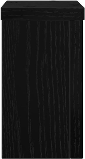 vidaXL Oak plant stakes set of Pot Stands Wooden Black 10cmx10cmx18cmcm. 2pcs