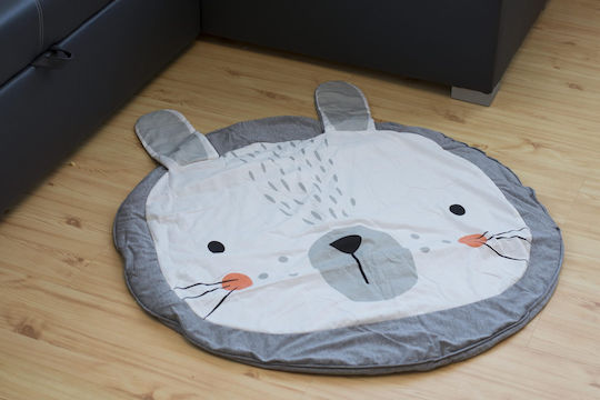 Kids Rug Gri Round with Diameter 34cm Thickness 70mm