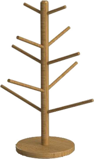 Ready Stand Coat Rack Bamboo 10 Positions Thessaloniki Bagel Dimensions Commercial Serving Item 23x23x54cm.