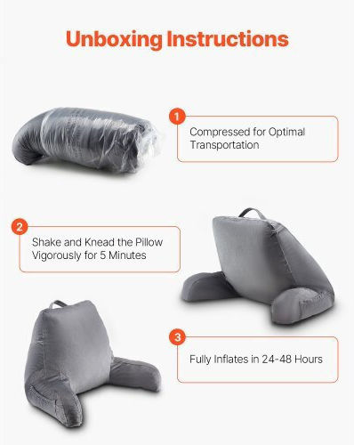 Vevor Μαξιλάρι Πλάτης με Memory Foam 15x18x10cm σε Γκρι χρώμα CGYDZSTANDARWEC2U001V0