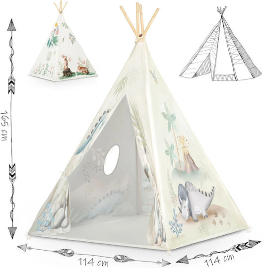 Kids Indian Teepee Play Tent White