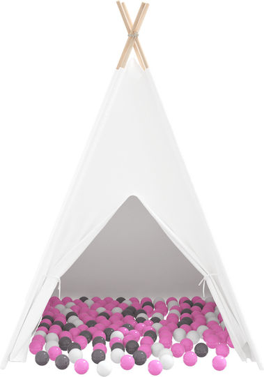 vidaXL Kids Play Tunnel White