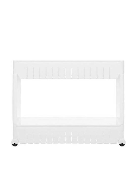 Troleu De Bucătărie Din Plastic Cu 3 Locuri Alb 54.5x12.5x72.5cm