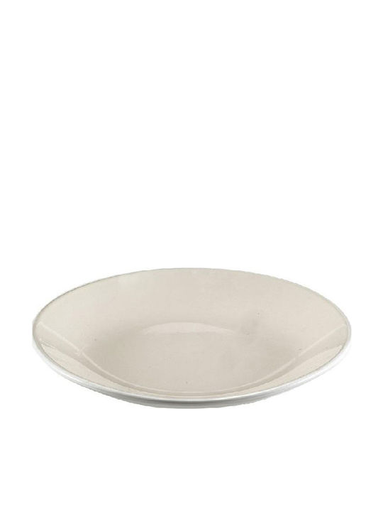 Espiel Cream Teller Untiefe Keramik Beige mit Durchmesser 20.5cm
