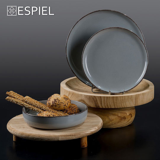 Espiel Tuscany Чиния Плитко Керамика Сив с Диаметър 27см