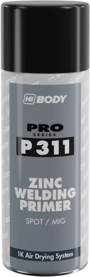 HB Body Σπρέι Αστάρι Zinc Spot MIG Welding Primer με Μεταλλικό Εφέ Μαύρο 400ml
