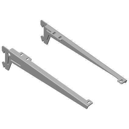 Element-System Set von 2 Regalarme Dexion Silber Länge 28cm