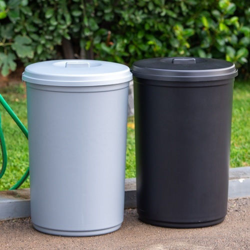 Viomes Plastic Waste Bin 60lt Black