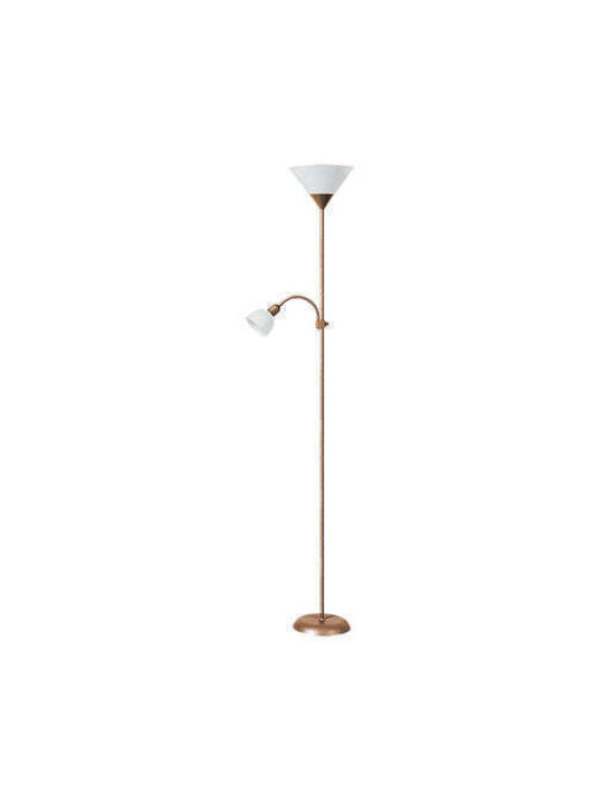 Rabalux Action Floor Lamp H178xW24.2cm. with Socket for Bulb E27 Copper